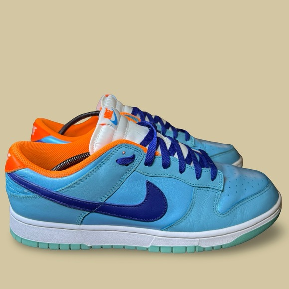 Nike Dunk Low SE Baltic Blue Total Orange 12 Men HQ1538-416 Blue Royal Sneaker - Picture 3 of 9
